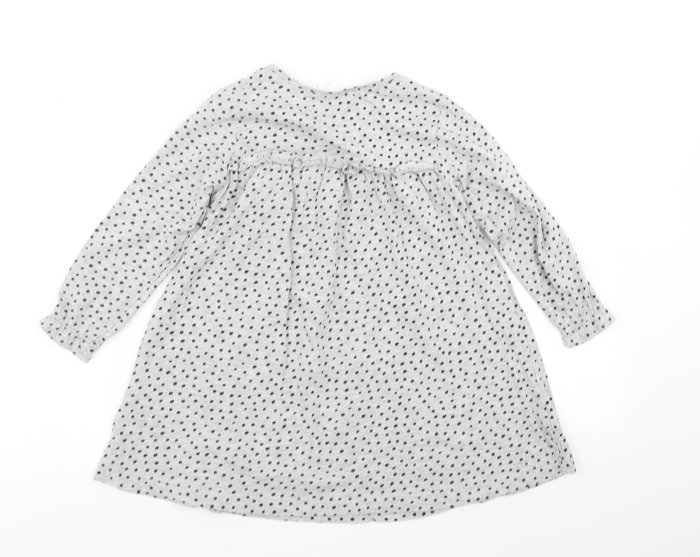 NEXT Girls Grey Polka Dot  A-Line  Size 3-4 Years