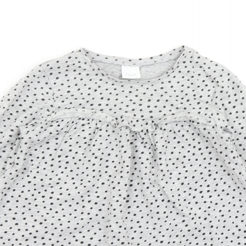 NEXT Girls Grey Polka Dot  A-Line  Size 3-4 Years