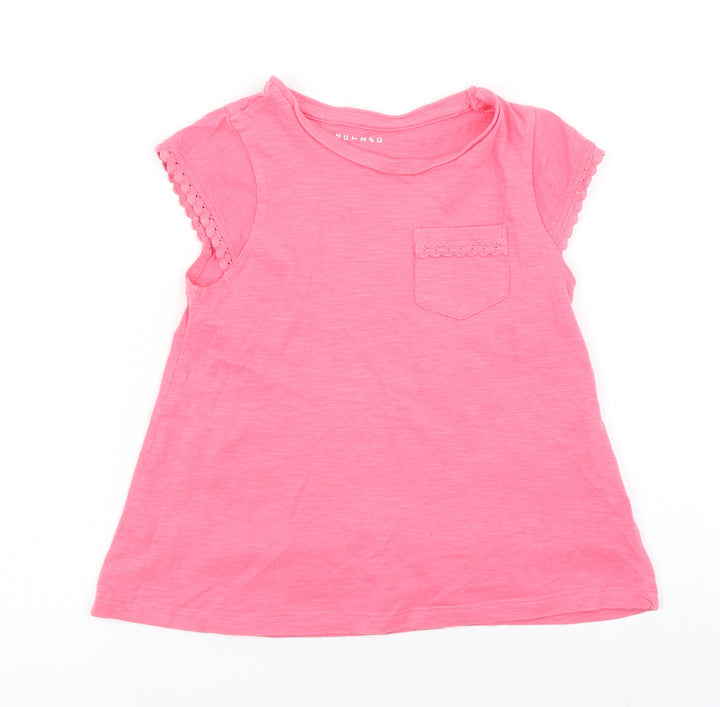 Nutmeg Girls Pink Basic T-Shirt Size 4-5 Years