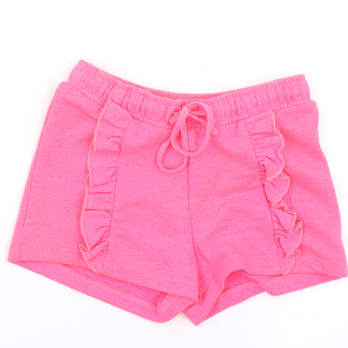 M&S Girls Pink   Sweat Shorts Size 3-4 Years
