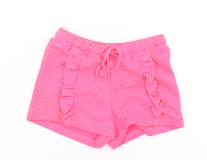 M&S Girls Pink Sweat Shorts Size 3-4 Years