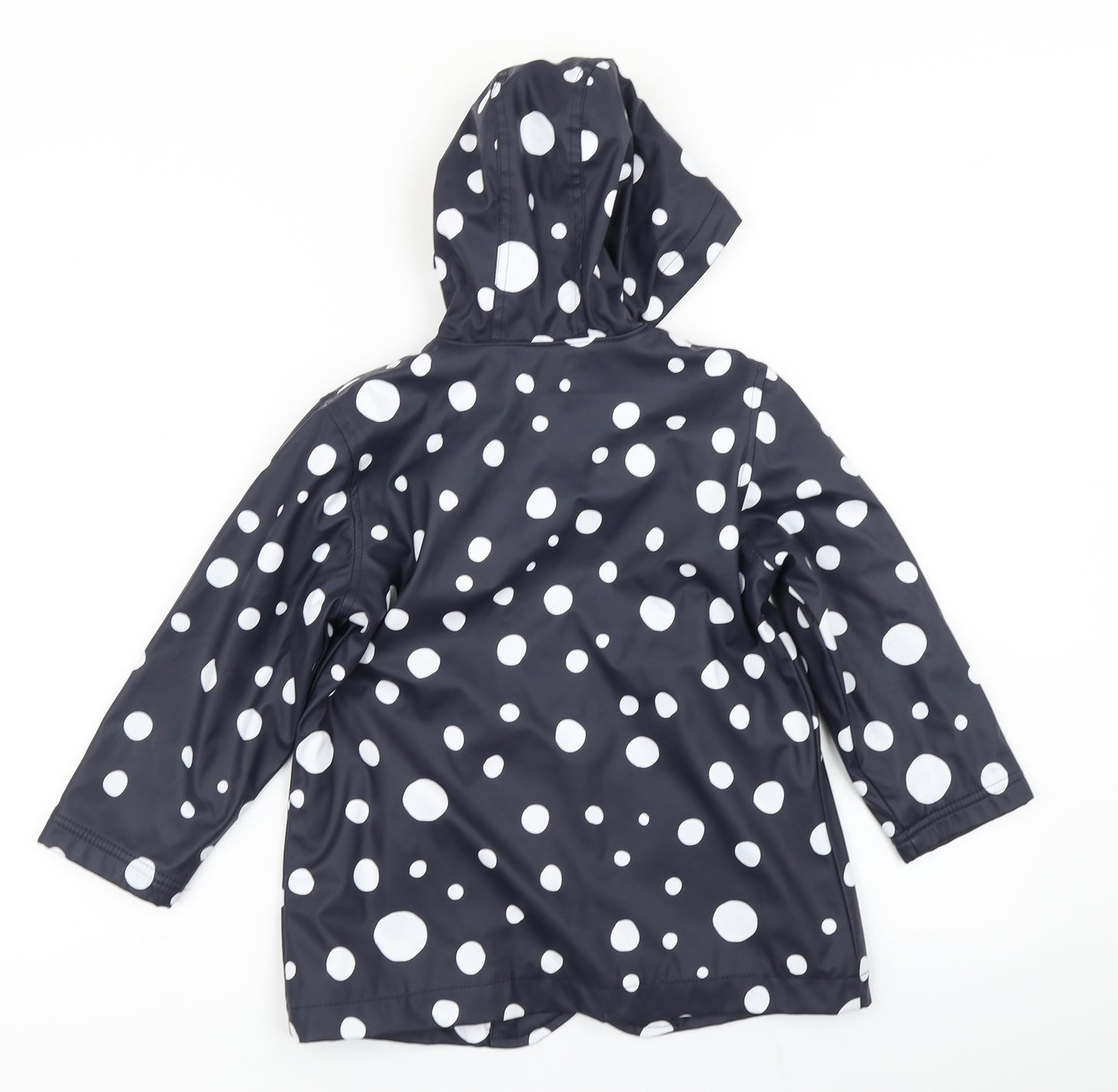 Hatley Girls Blue Polka Dot  Rain Coat Jacket Size 5 Years