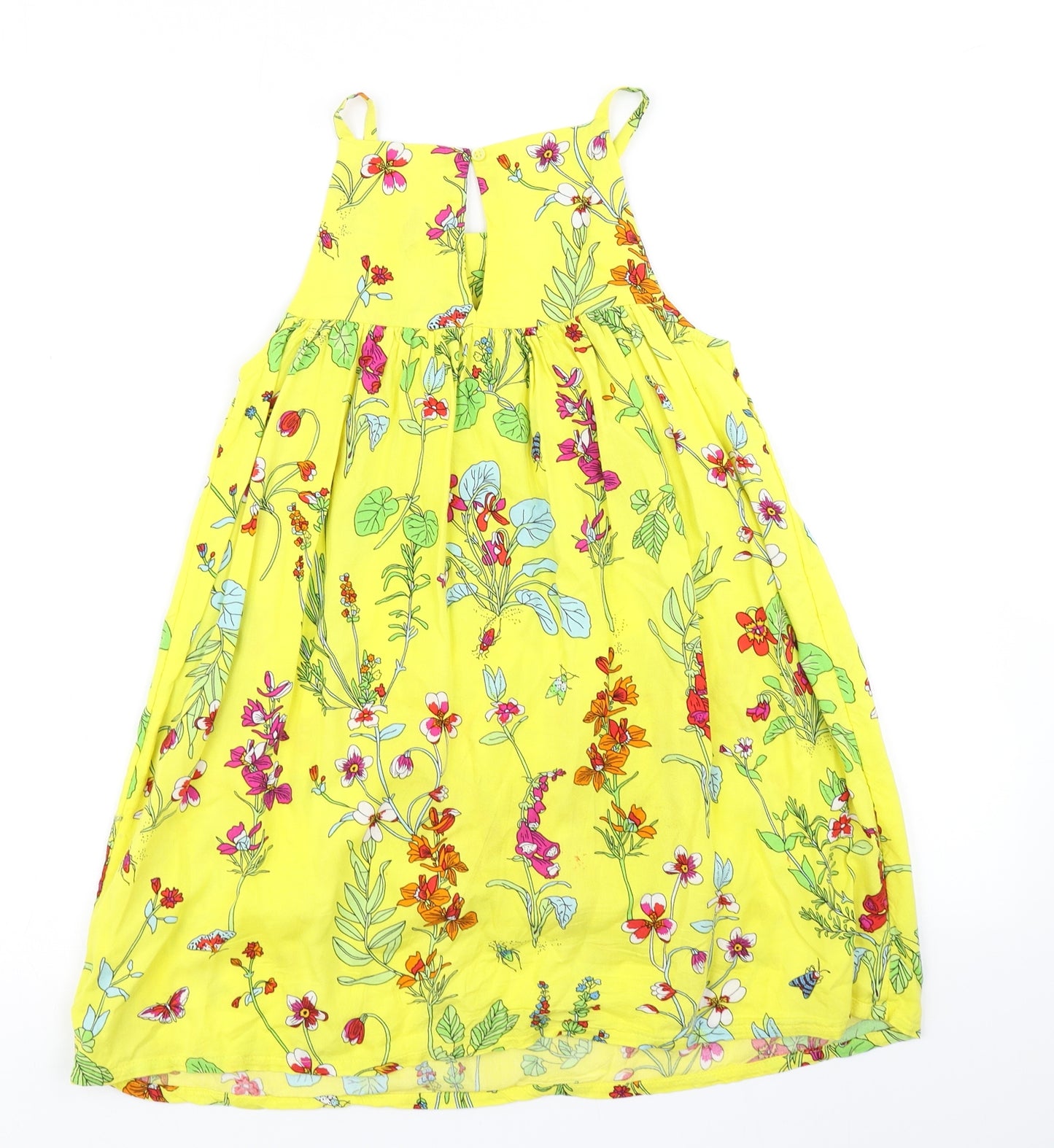 NEXT Girls Yellow Floral  A-Line  Size 8 Years