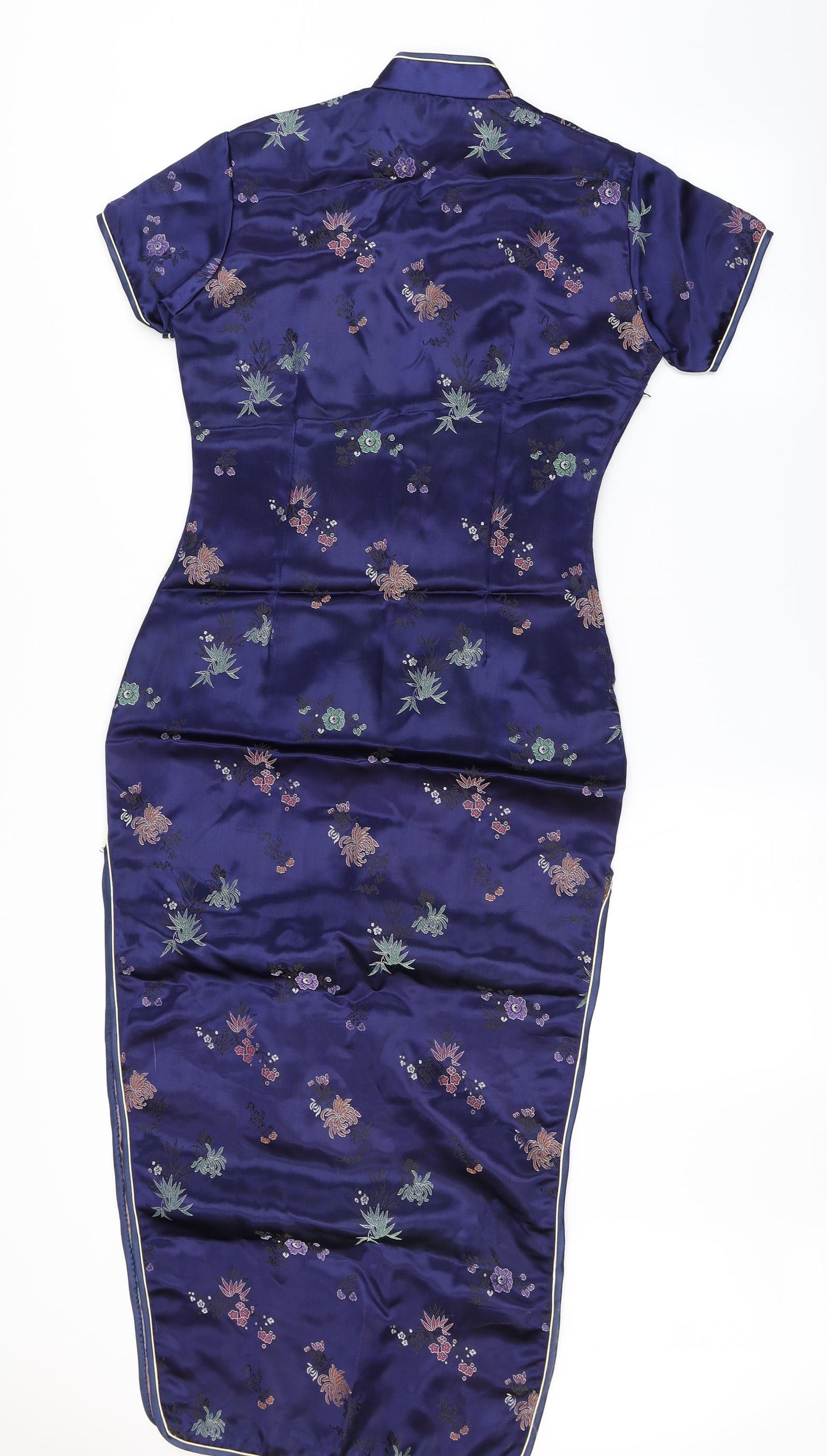 Golden Dragon Womens Blue Floral  Maxi  Size M