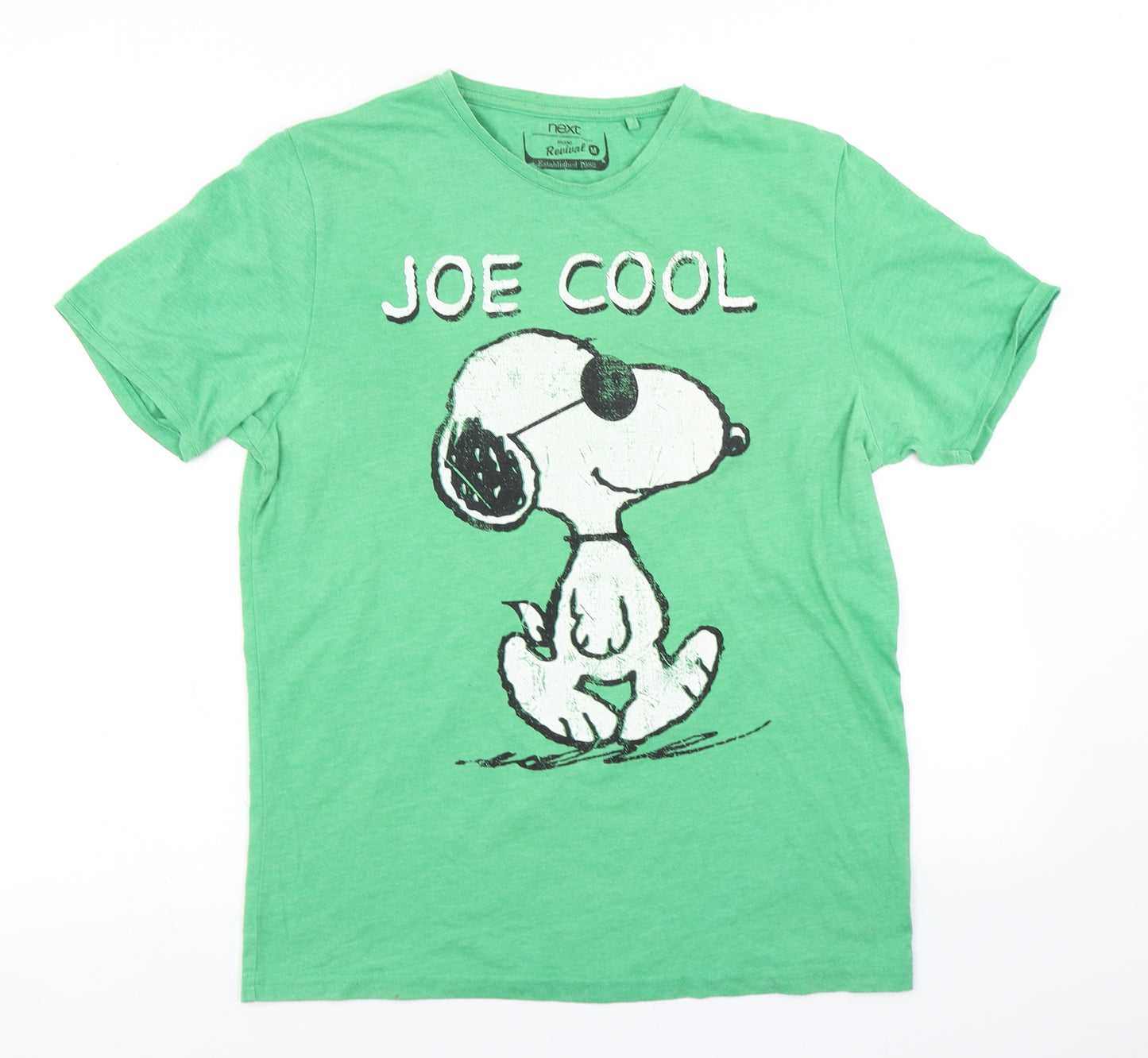 NEXT Mens Green    T-Shirt Size M  - Snoopy