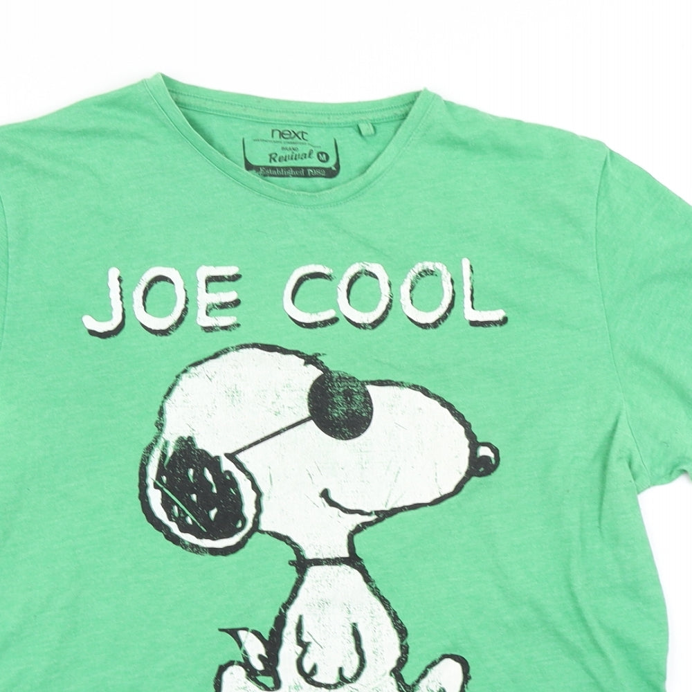 NEXT Mens Green    T-Shirt Size M  - Snoopy