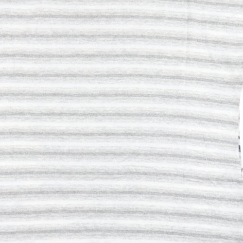 Nutmeg Womens Grey Striped  Basic T-Shirt Size 20