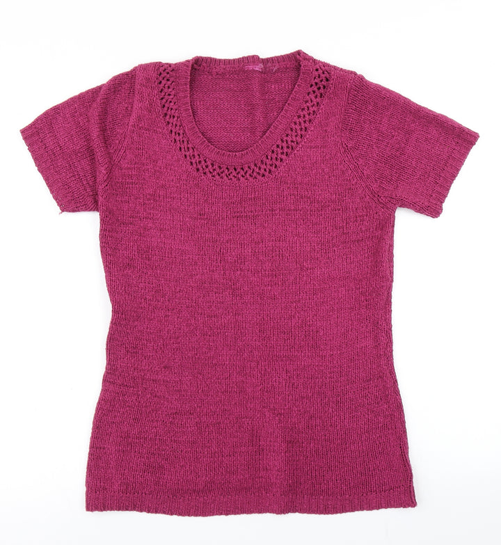 E-vie Womens Pink  Knit Pullover Jumper Size 14