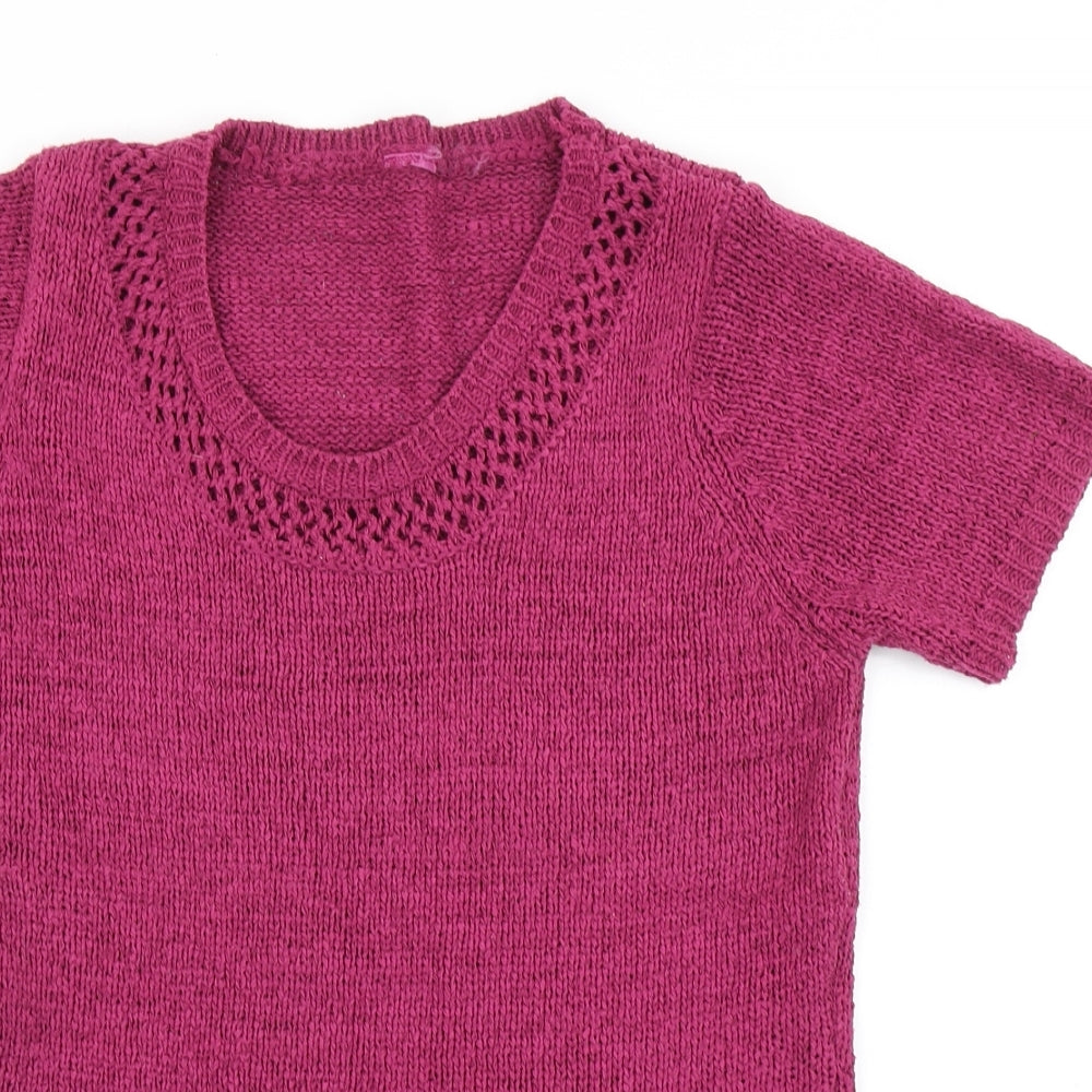E-vie Womens Pink  Knit Pullover Jumper Size 14