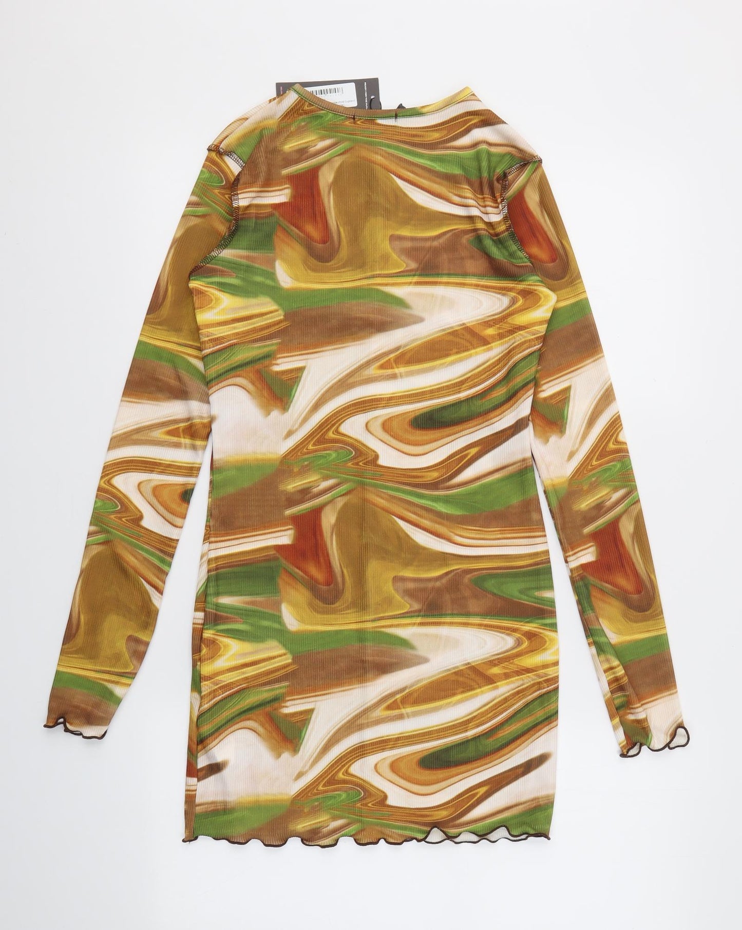 PRETTY LITTLE THING  Womens Multicoloured Geometric  Fit & Flare  Size 10