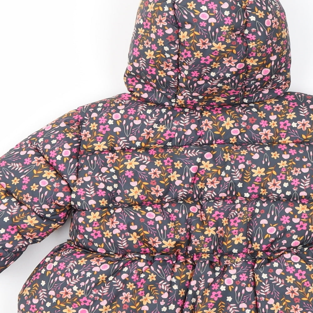 George Girls Multicoloured Geometric  Basic Coat Coat Size 3-6 Months