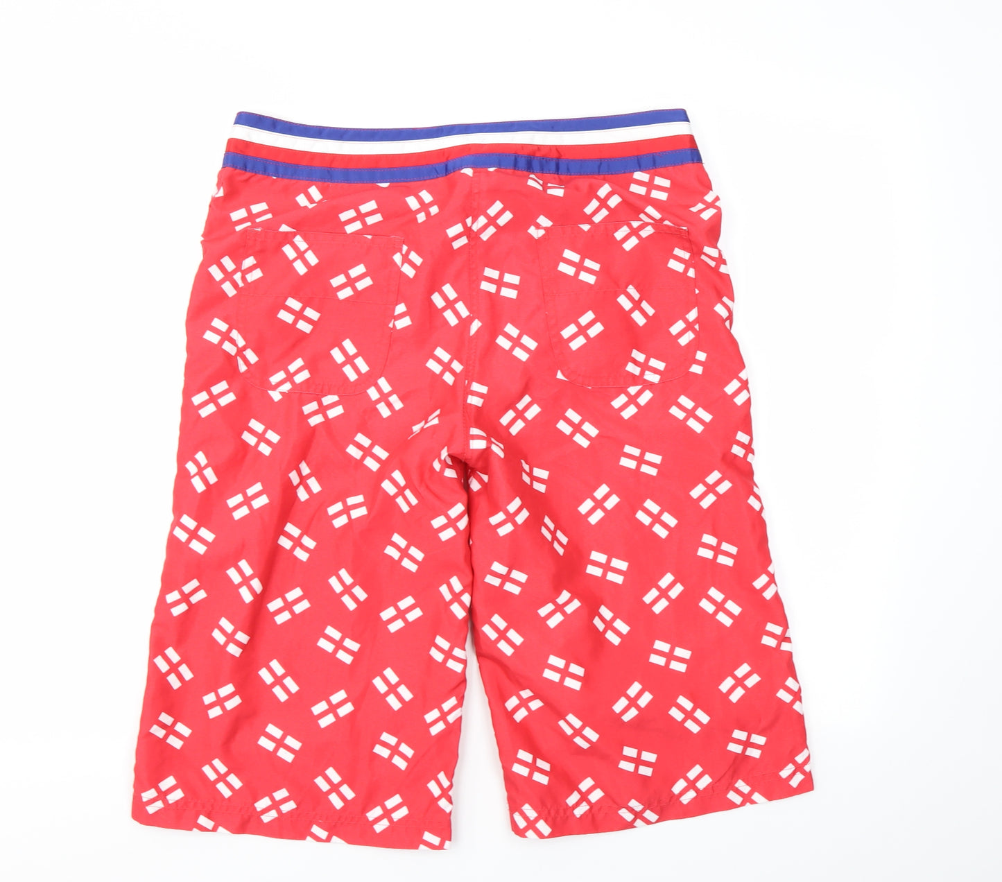 Resort Womens Red Geometric  Cut-Off Shorts Size 8