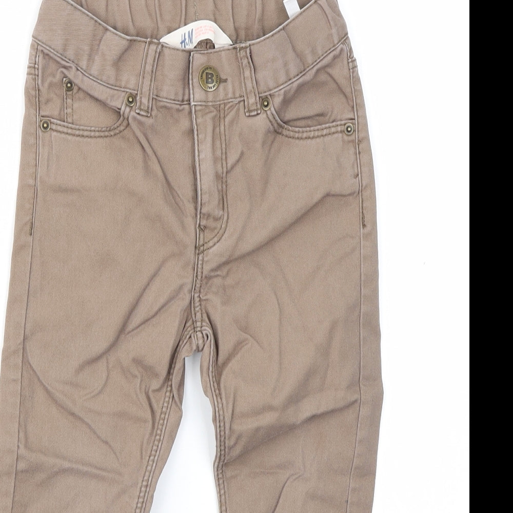H&M Boys Brown   Straight Jeans Size 2-3 Years