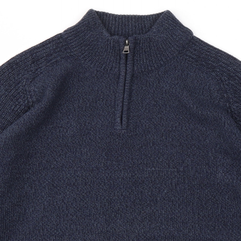 George Mens Blue   Full Zip Hoodie Size L