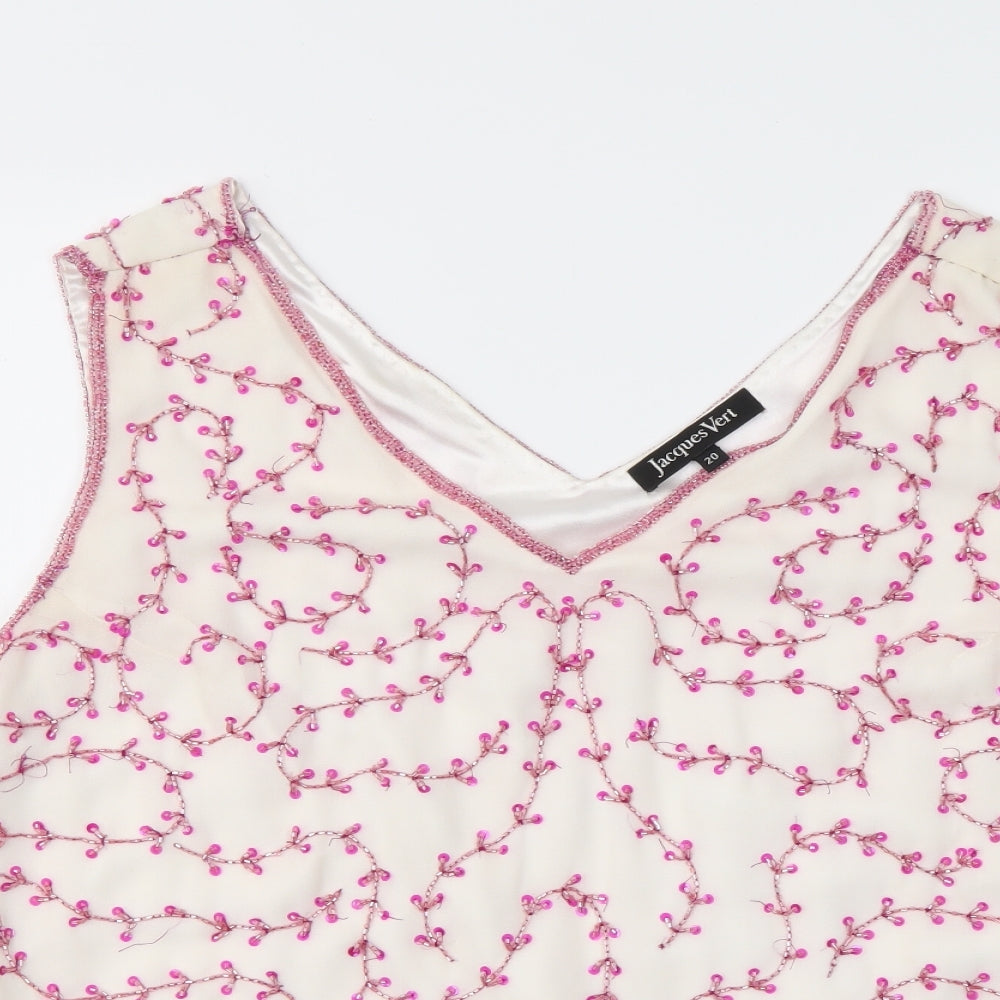 JACQUES VERT  Womens Multicoloured Geometric  Basic T-Shirt Size 20