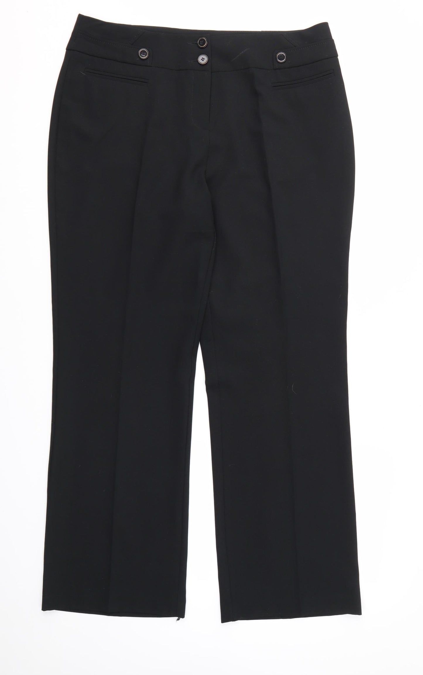 BHS Womens Black   Trousers  Size 14 L29 in