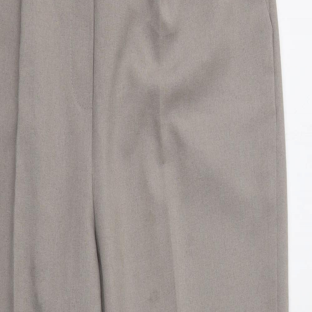 Bonmarché Womens Brown   Trousers  Size 14 L25 in - STRECHY WAISTBAND