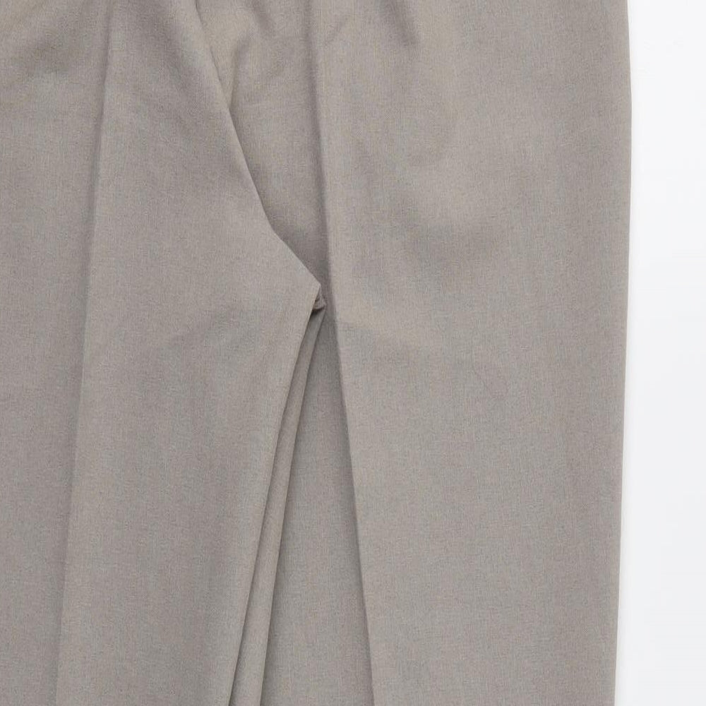 Bonmarché Womens Brown   Trousers  Size 14 L25 in - STRECHY WAISTBAND
