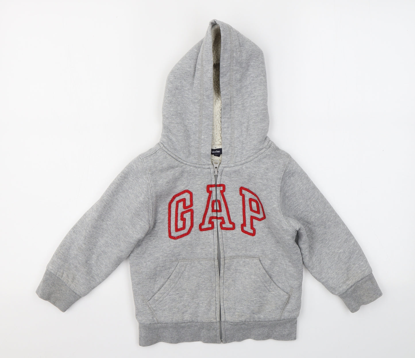 BABY GAP  Boys Grey   Full Zip Hoodie Size 3 Years