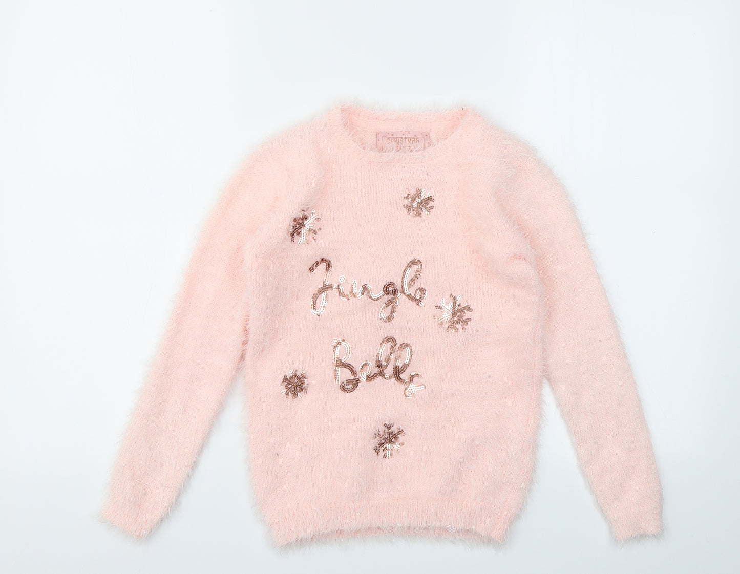 PRIMARK  Girls Pink   Pullover Jumper Size 7-8 Years