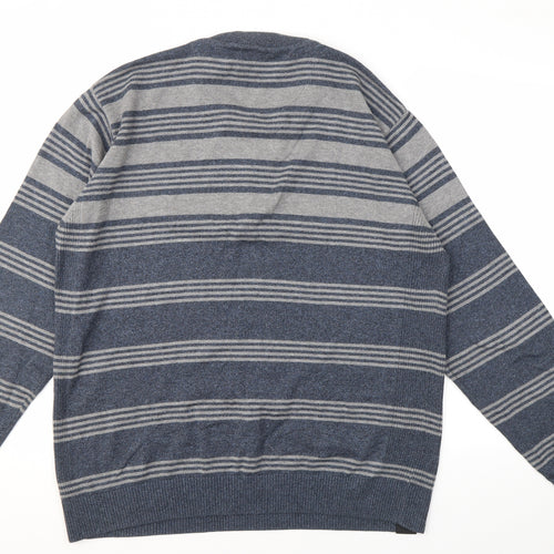 NEXT Mens Blue Striped  Pullover Jumper Size XL