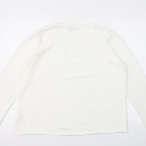 ANNA ROSE  Womens White   Pullover Jumper Size 2XL