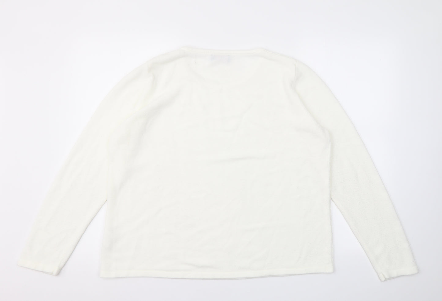 ANNA ROSE  Womens White   Pullover Jumper Size 2XL