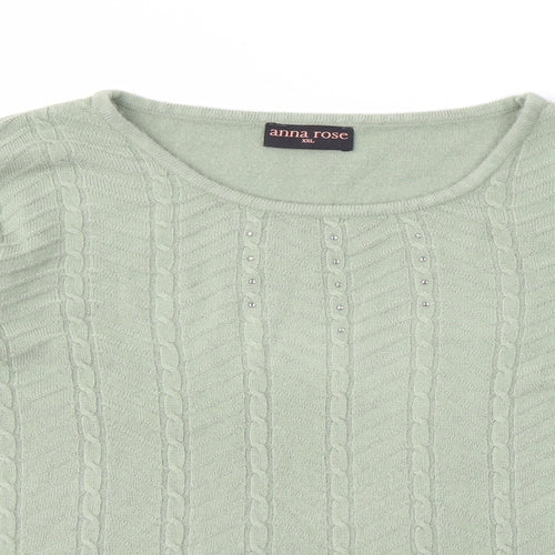 ANNA ROSE  Womens Green   Pullover Jumper Size 2XL