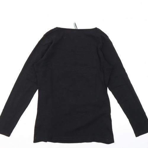 INTUITION  Womens Black   Basic T-Shirt Size 10
