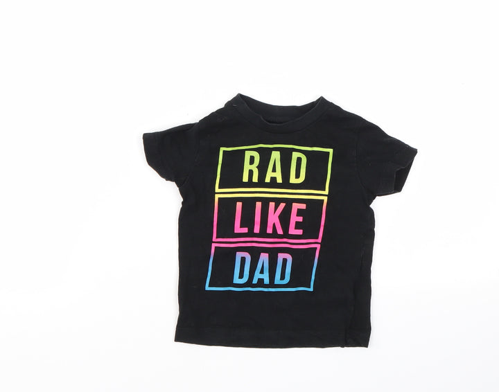 NEXT Baby Black Geometric Basic T-Shirt Size 6-9 Months