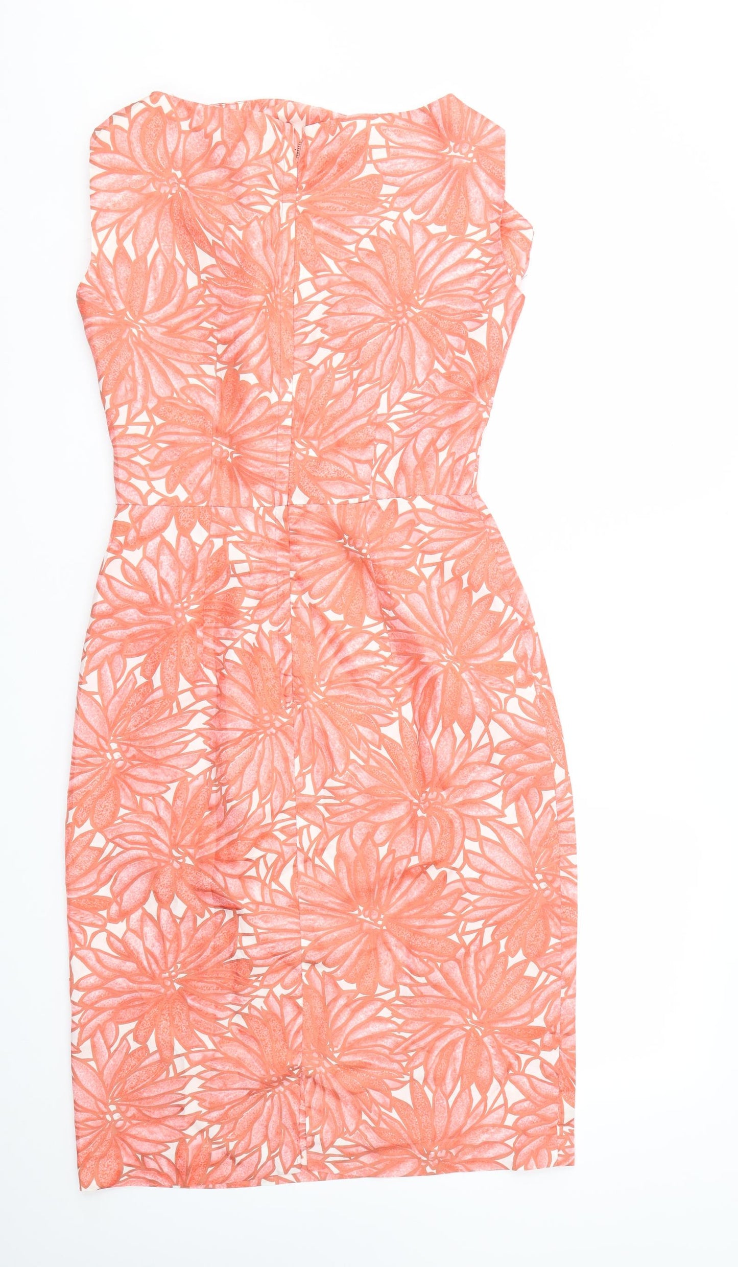 PREWORN  Womens Orange Geometric  Fit & Flare  Size 8
