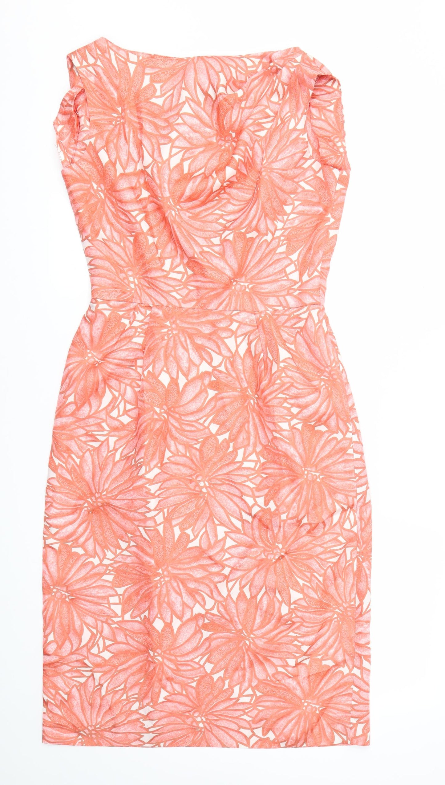 PREWORN  Womens Orange Geometric  Fit & Flare  Size 8