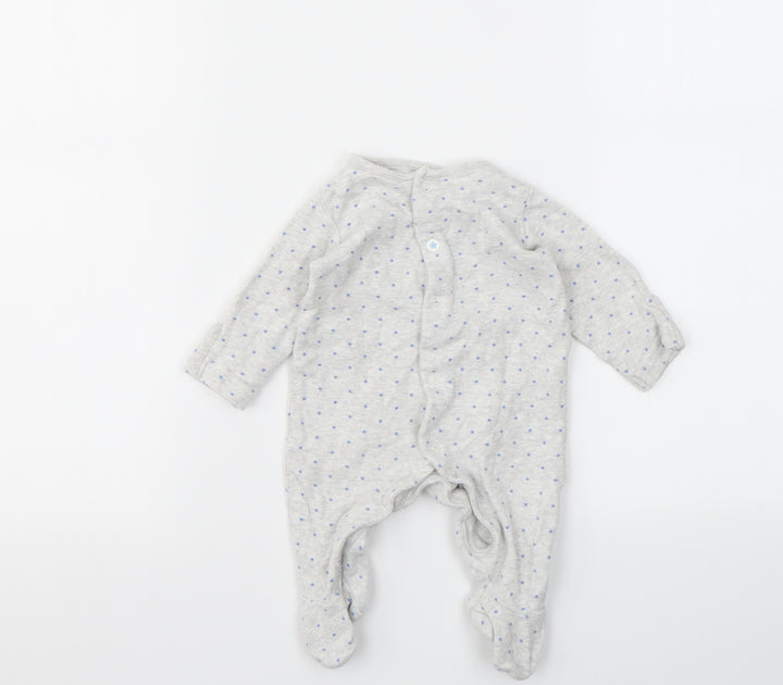 M Baby Grey Geometric Babygrow One-Piece Size 0-3 Months