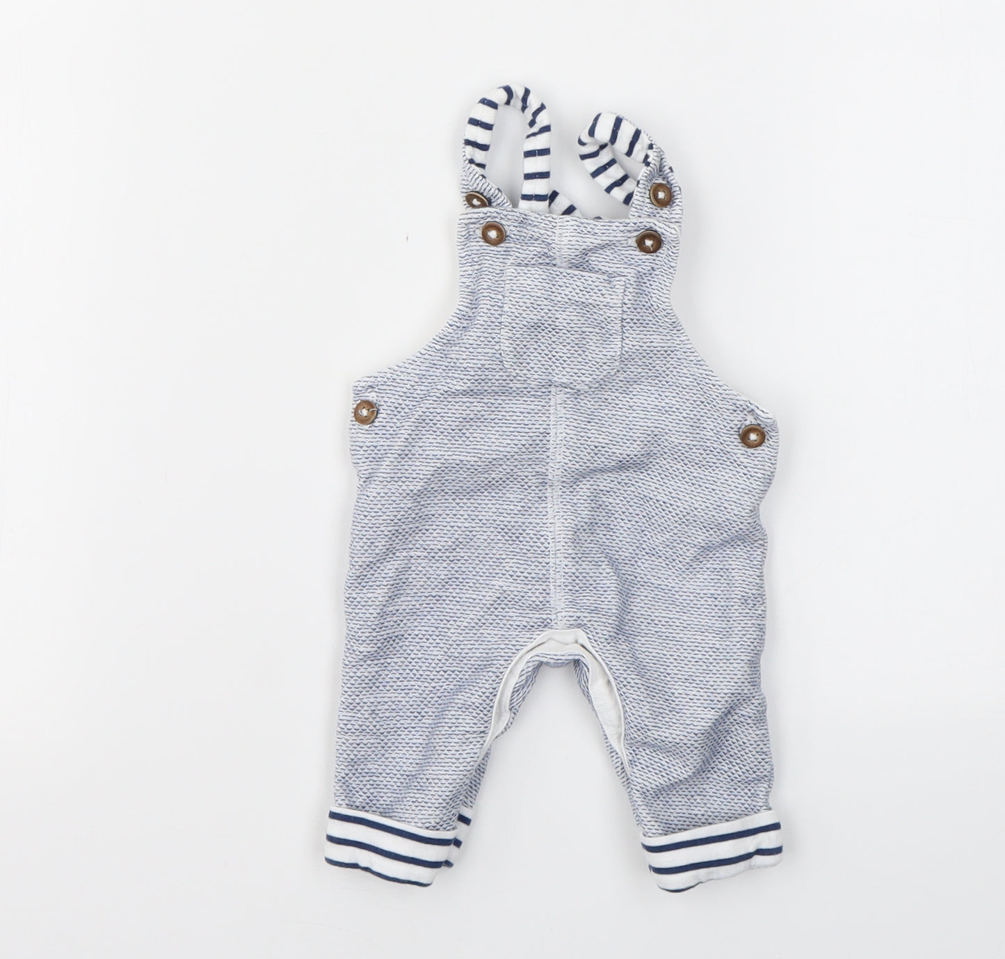 F&F Boys Blue Striped  Babygrow One-Piece Size 0-3 Months