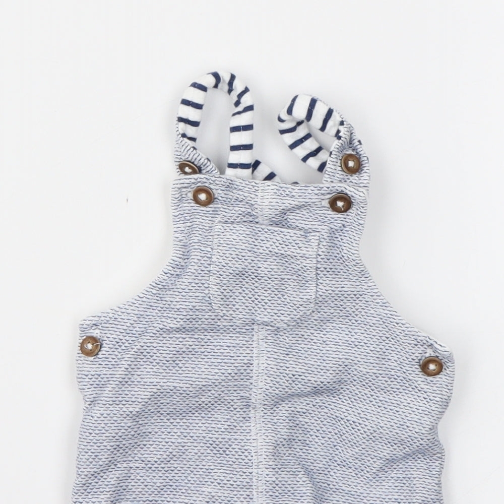F&F Boys Blue Striped  Babygrow One-Piece Size 0-3 Months