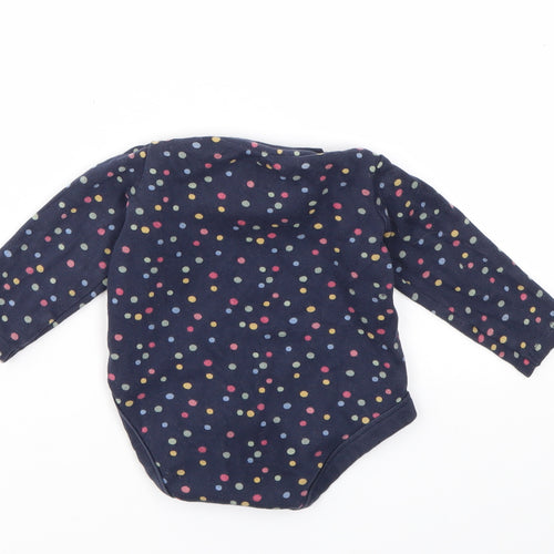 F&F Girls Blue Geometric  Babygrow One-Piece Size 6-9 Months