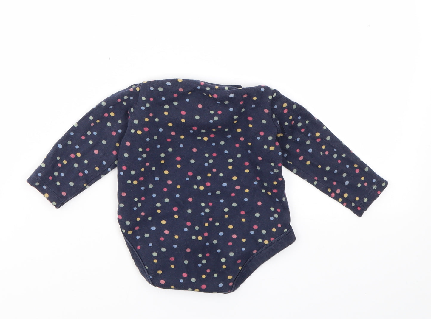 F&F Girls Blue Geometric  Babygrow One-Piece Size 6-9 Months