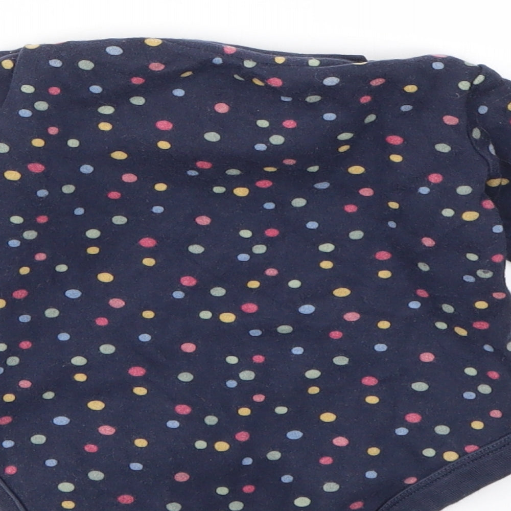 F&F Girls Blue Geometric  Babygrow One-Piece Size 6-9 Months
