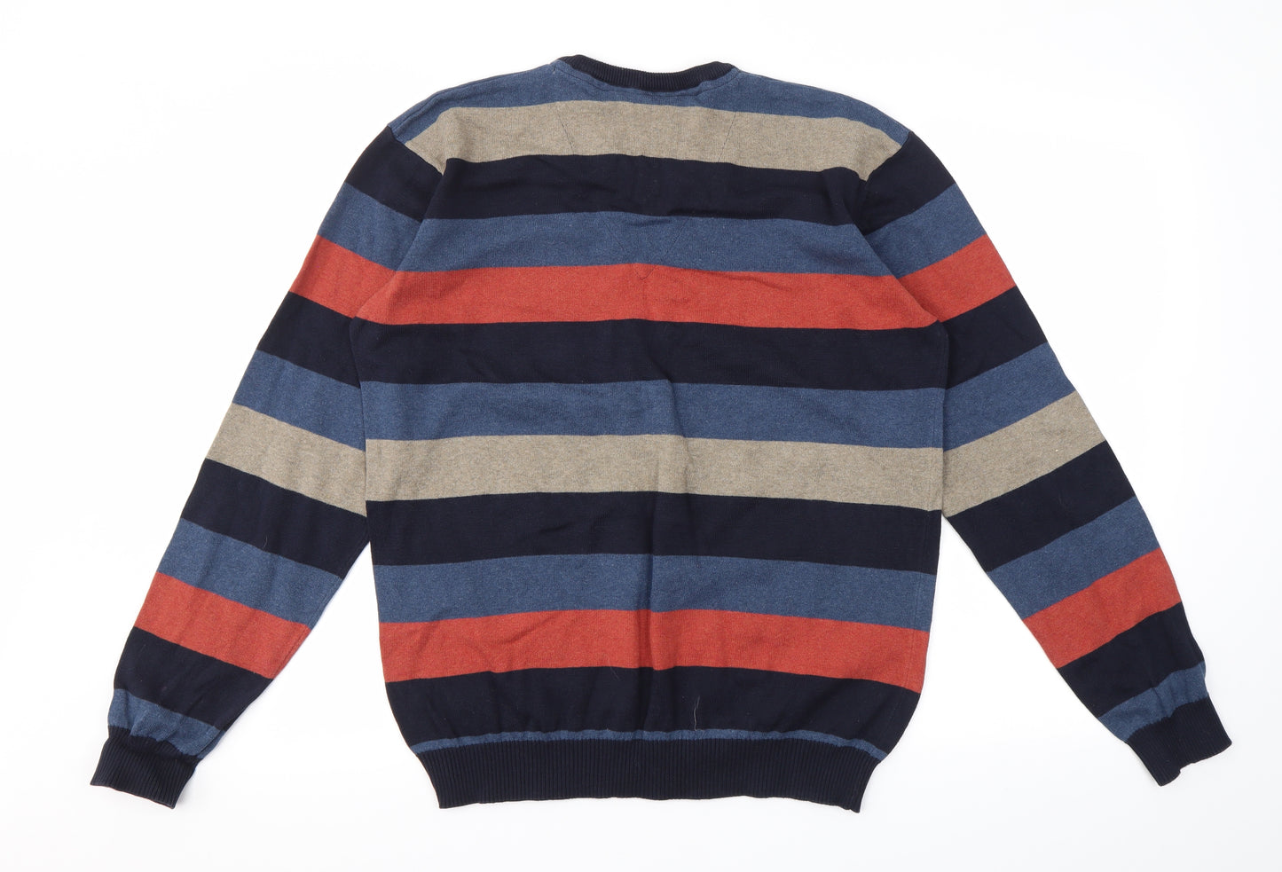 SAND STONE  Mens Multicoloured Striped  Pullover Sweatshirt Size M