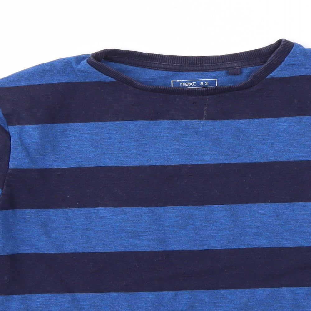 NEXT Boys Blue Striped  Basic T-Shirt Size 11 Years