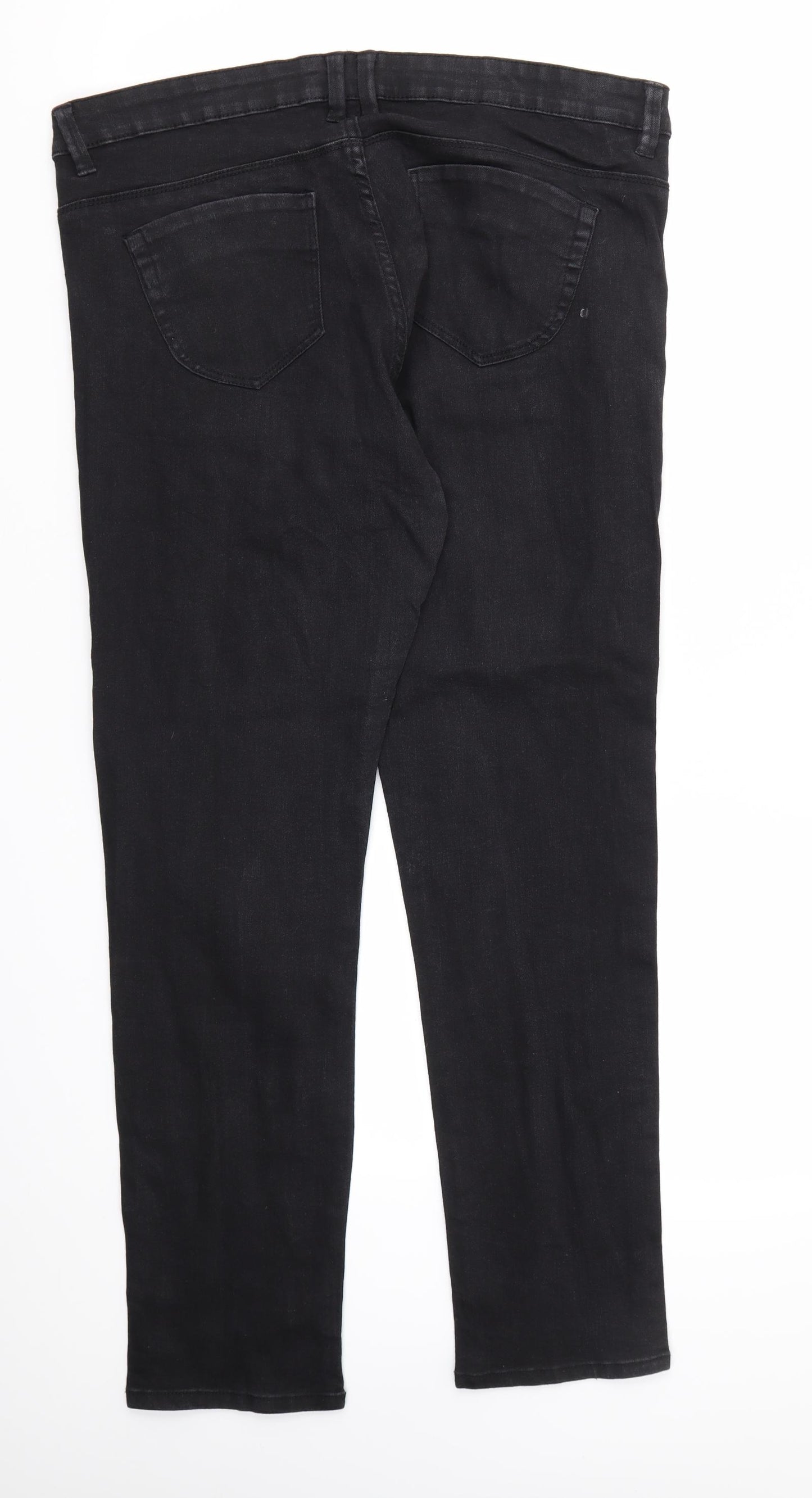 DENIM & CO  Womens Black   Straight Jeans Size 14 L29 in