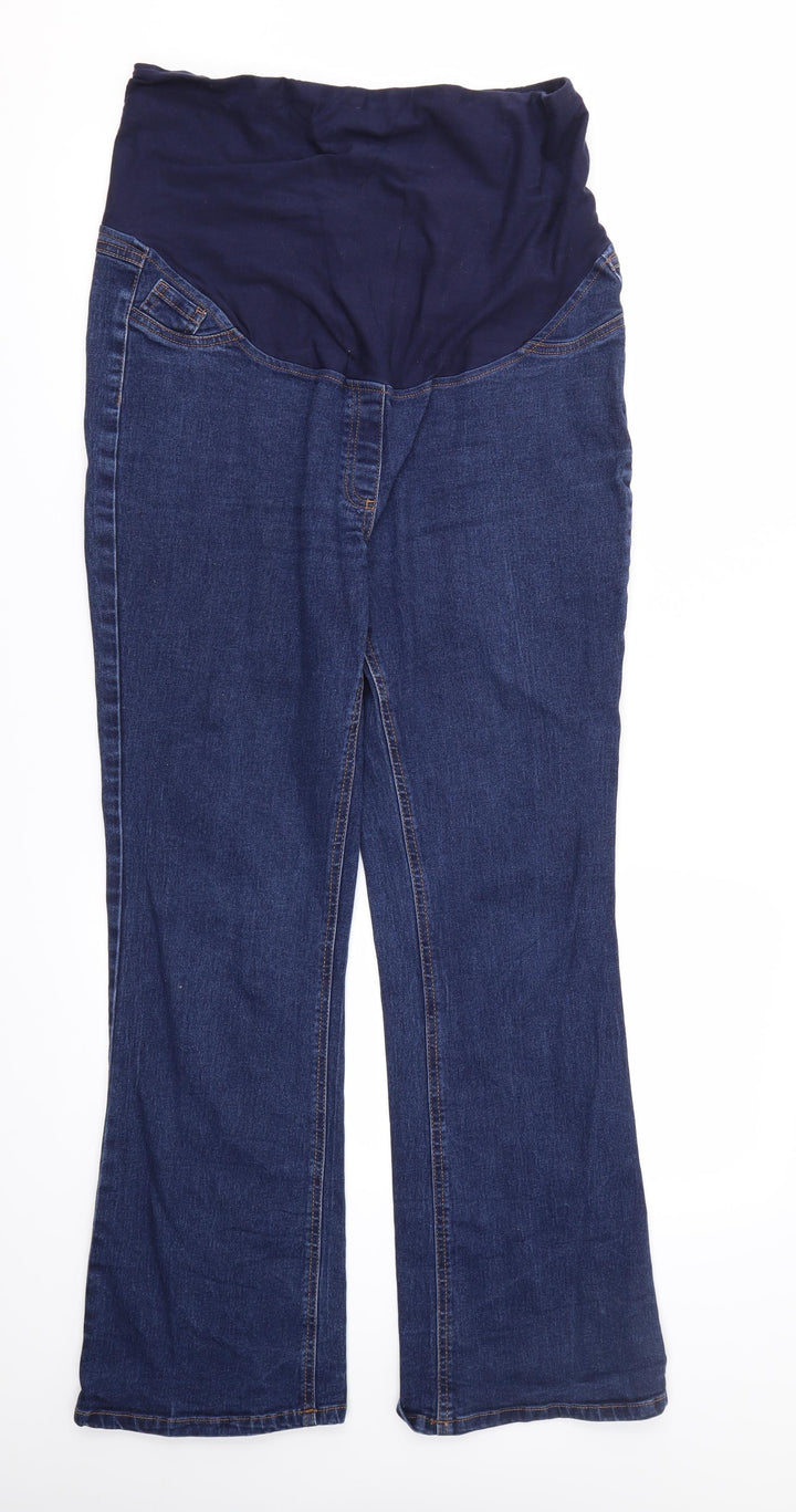 Papaya Womens Blue   Straight Jeans Size 12 L28 in - STRECHY WAISTBAND