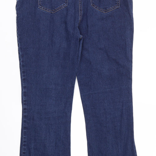 Papaya Womens Blue   Straight Jeans Size 12 L28 in - STRECHY WAISTBAND