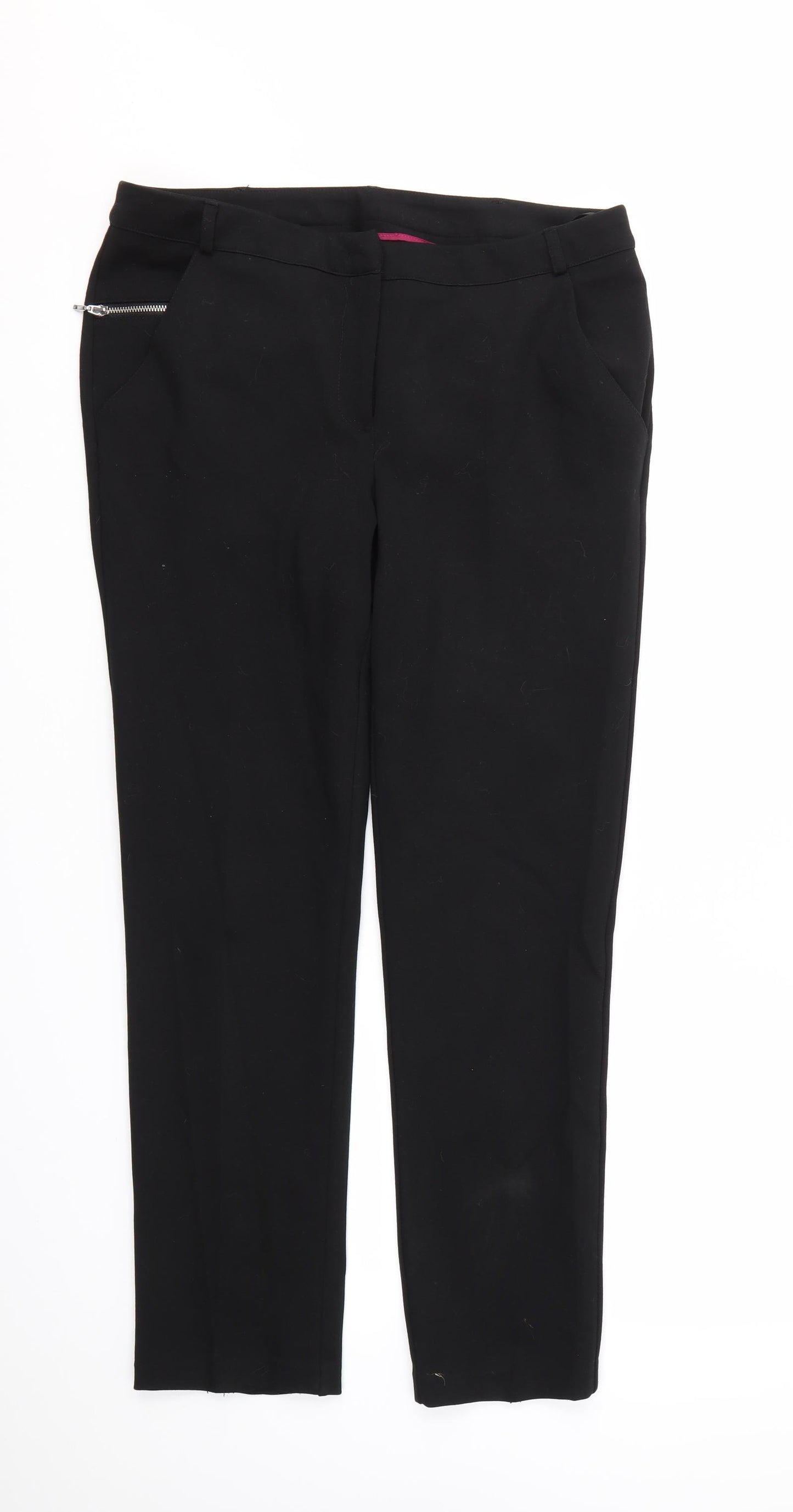 NUTMEG  Womens Black   Trousers  Size 12 L28 in