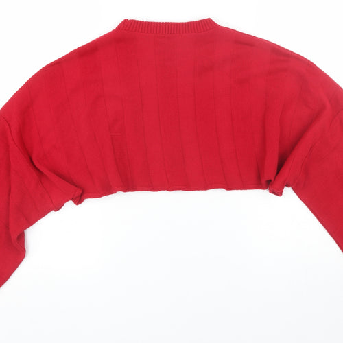 NastyGal Womens Red Striped  Pullover Jumper One Size