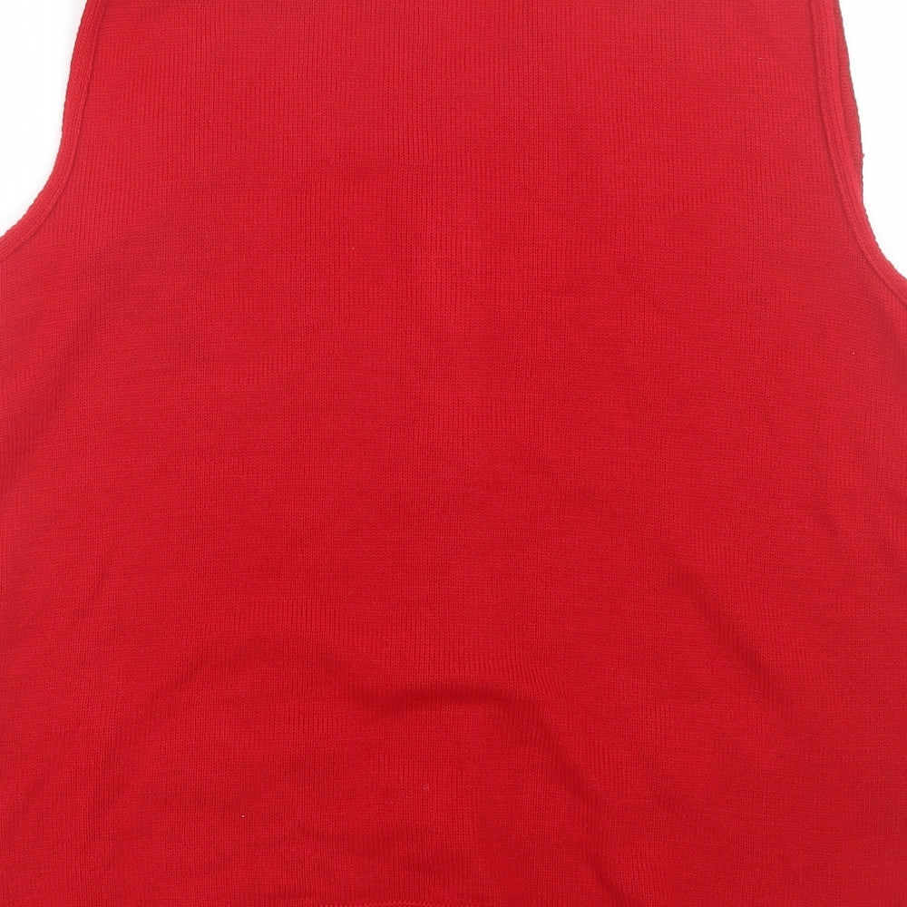 Pure & Natural Womens Red   Cardigan Jumper Size XL