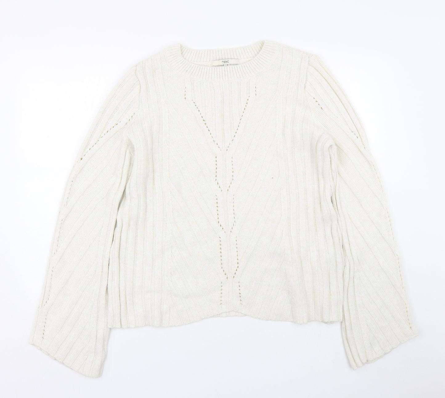 NEXT Womens White   Pullover Jumper Size 14