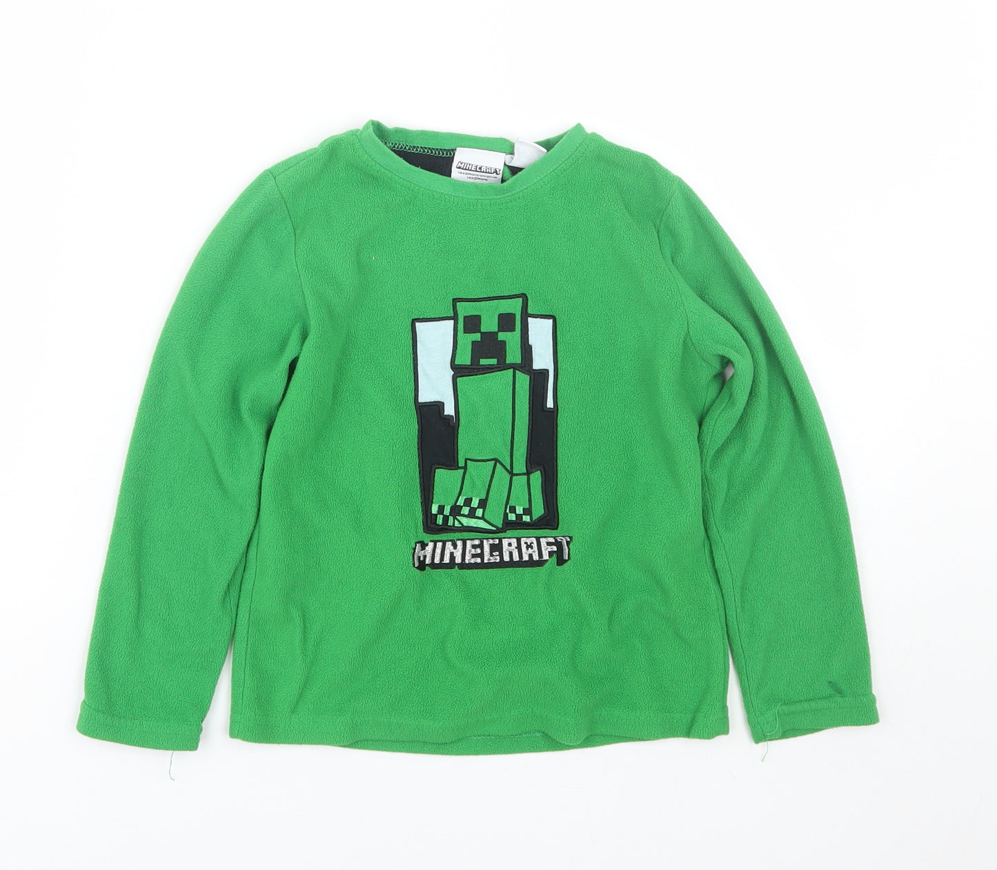 Primark Boys Green    Pyjama Top Size 6-7 Years  - minecraft