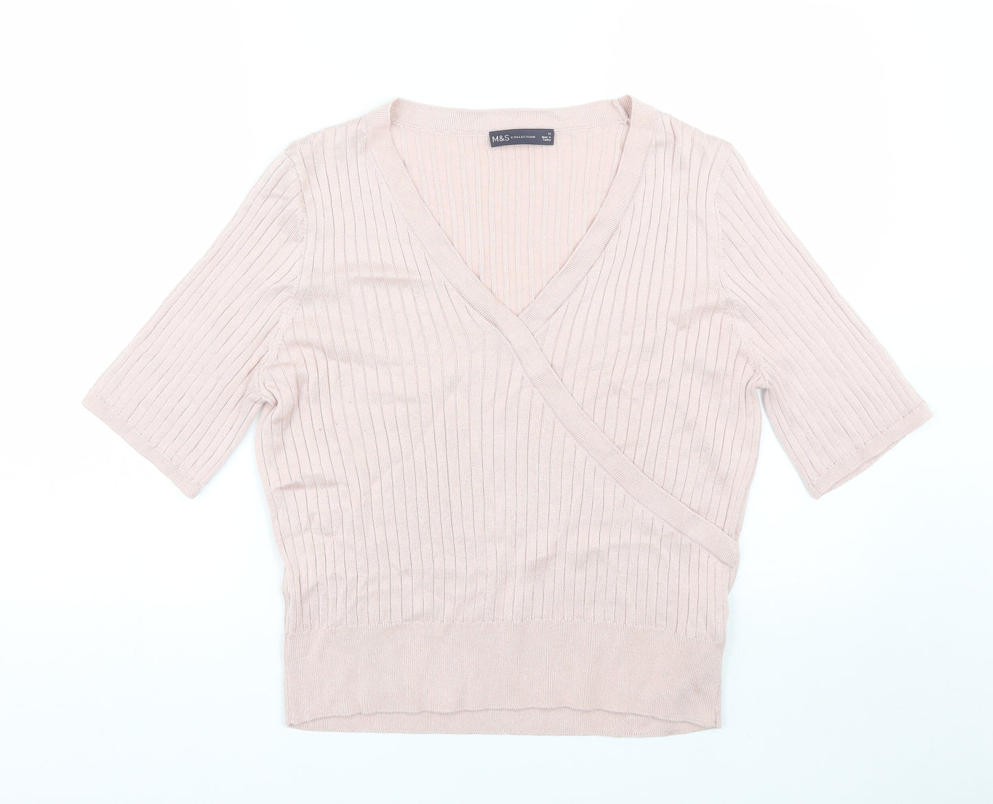 M&S Womens Pink   Basic T-Shirt Size 18