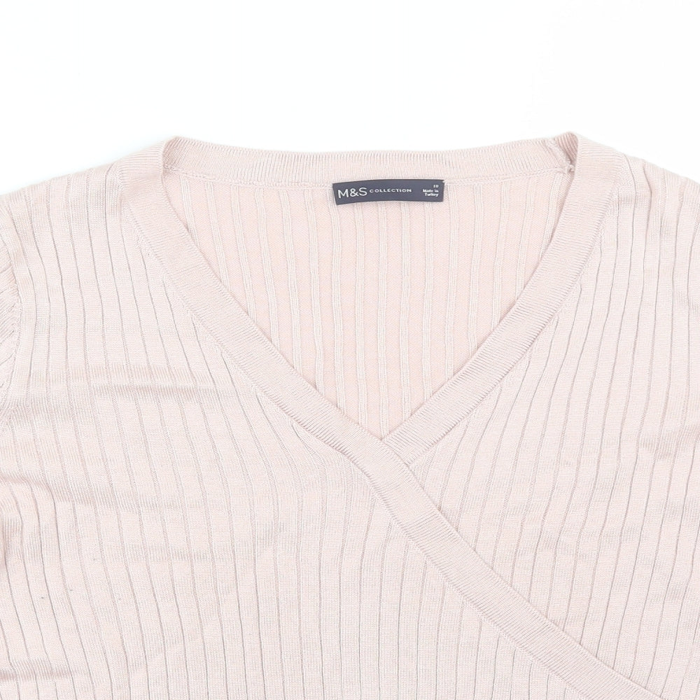 M&S Womens Pink   Basic T-Shirt Size 18